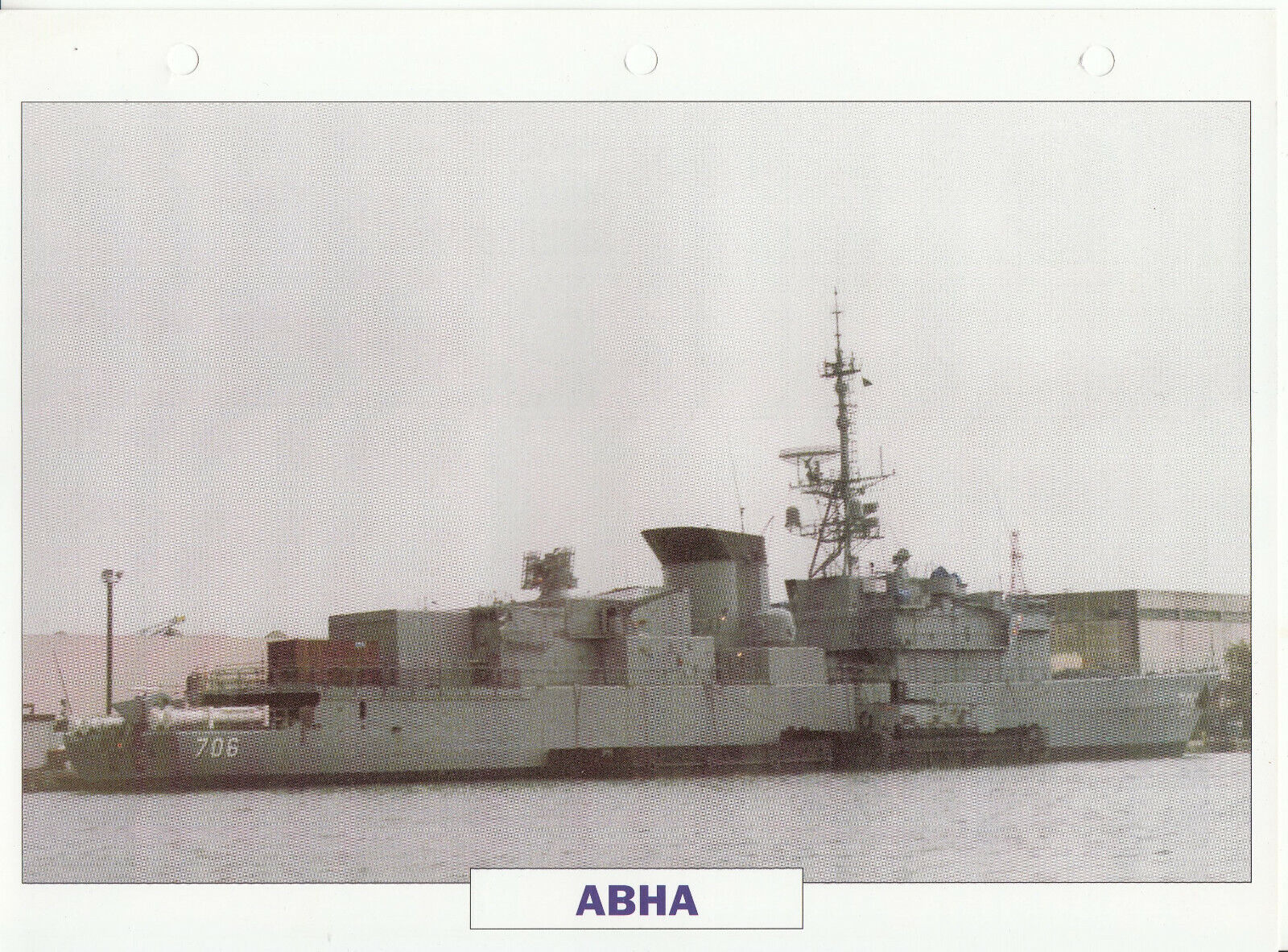 PHOTO BATEAU MILITAIRE FREGATE ABHA ARABIE SAOUDITE 1983 401771439322