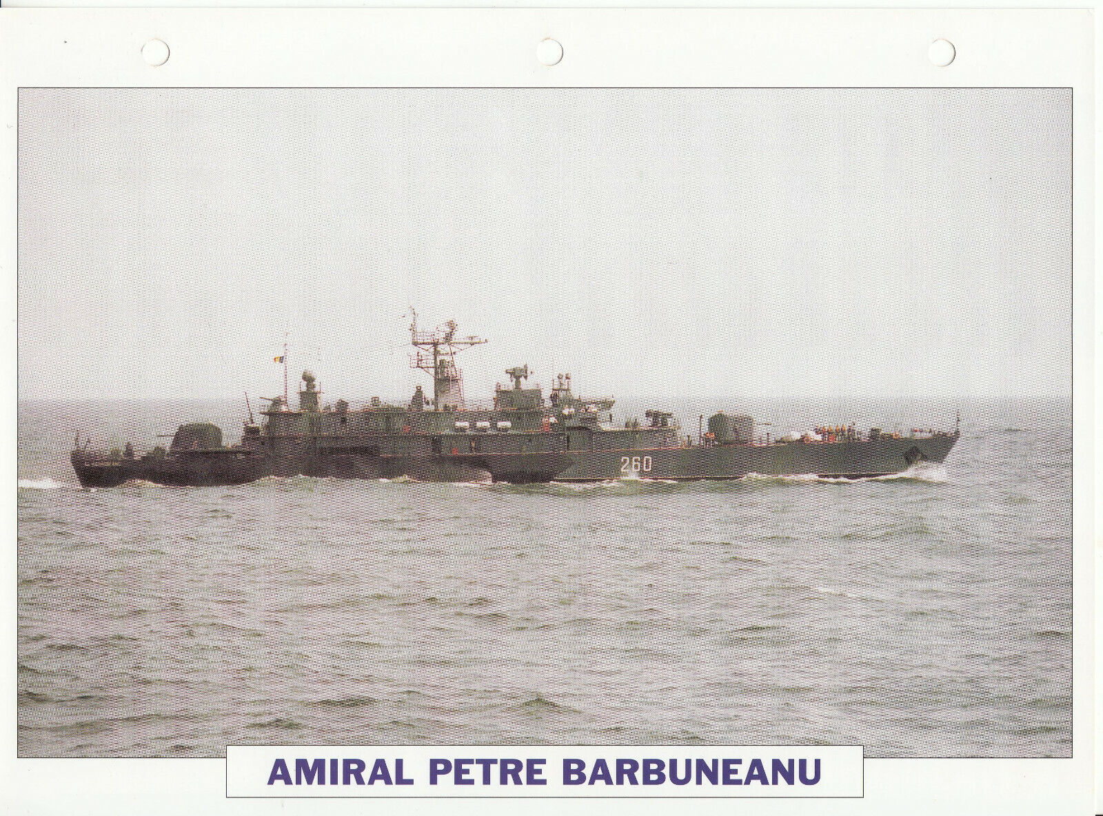 PHOTO BATEAU MILITAIRE FREGATE AMIRAL PETRE BARBUNEANU ROUMANIE 1981 401783632762