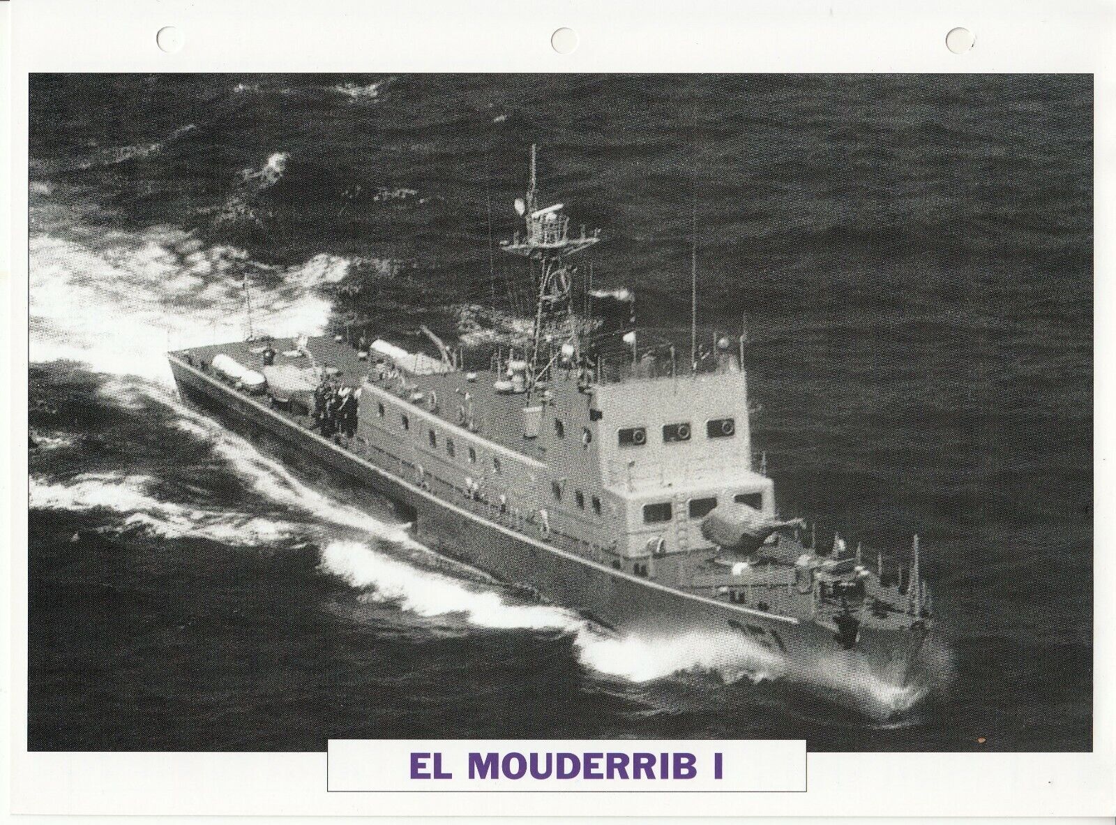 PHOTO BATEAU MILITAIRE PATROUILLEUR EL MOUDERRIB I ALGERIE 1990 123766827772