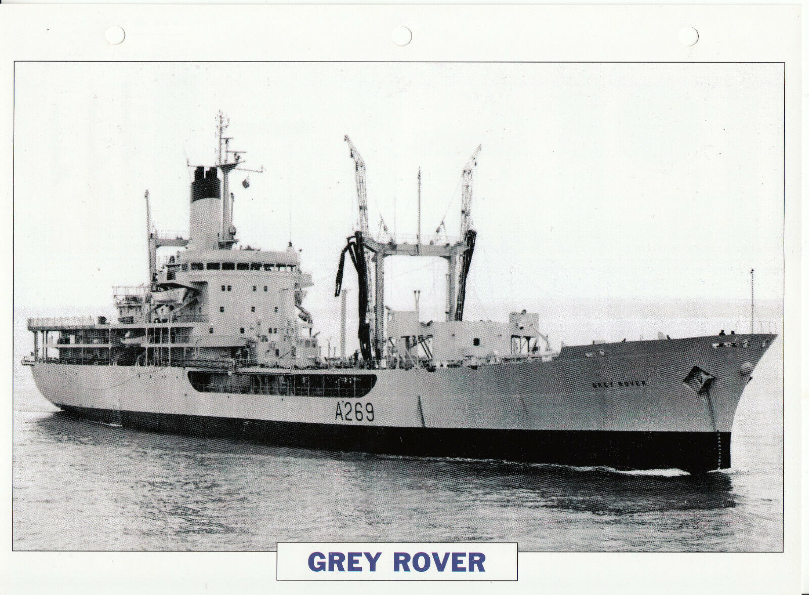 PHOTO BATEAU MILITAIRE PETROLIER GREY ROVER GRANDE BRETAGNE 1969 123790281932