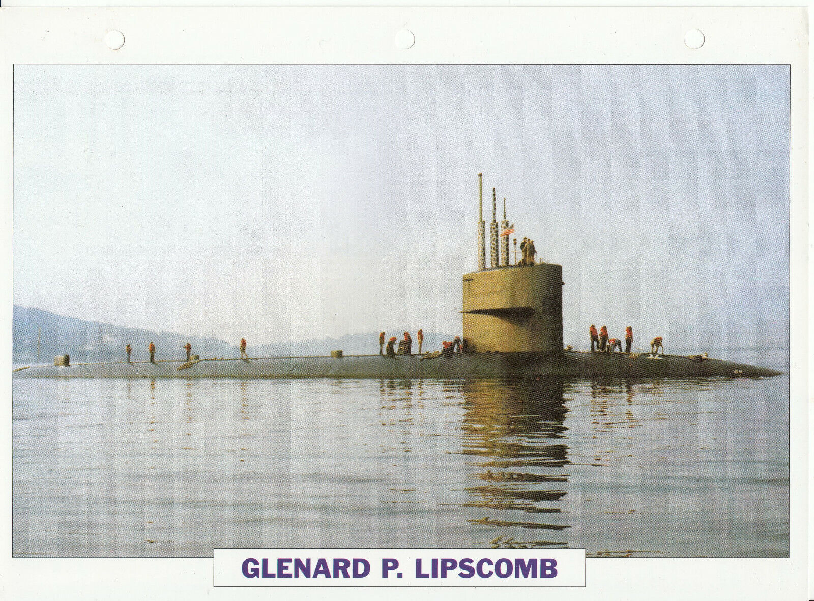 PHOTO BATEAU MILITAIRE SOUS MARIN CLENARD P LIPSCOMB USA 1973 401769293122