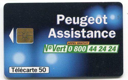 TELECARTE 50 PEUGEOT ASSISTANCE 120656541152