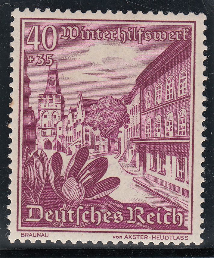 TIMBRE ALLEMAGNE NEUF CHARNIERE N 624 BRAUNAU ET CROCUS 401180081442