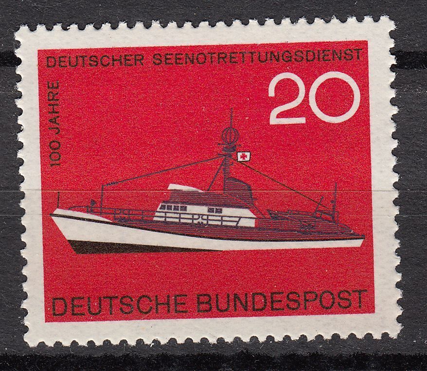 TIMBRE ALLEMAGNE NEUF N 339 SAUVETAGE EN MER VEDETTE GEORG BREUSING 122297626422