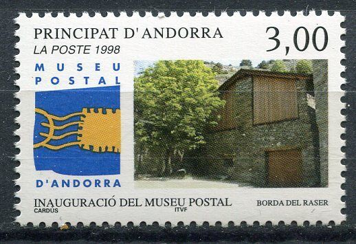 TIMBRE ANDORRE FRANCE NEUF N 510 MUSEE POSTAL LOGO ET BATIMENT 400761326162