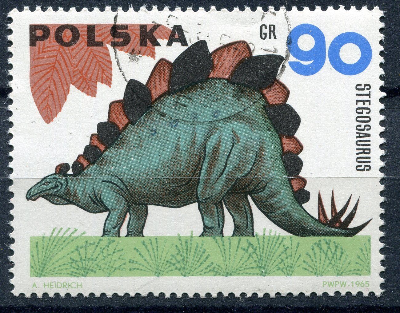 TIMBRE ANIMAUX PREHISTOIRE STEGOSAURUS 120993024372