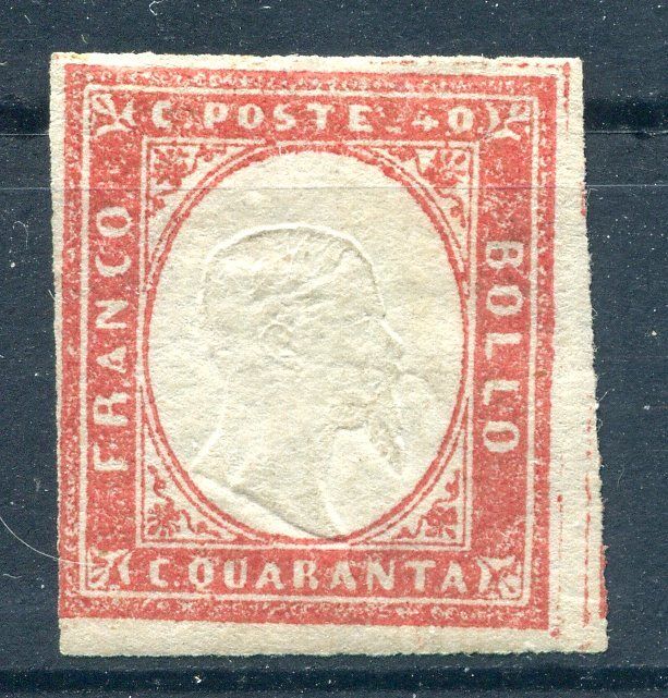 TIMBRE ITALIE NEUF N 4 COTE 200 EUROS ITALIA STAMP VICTOR EMMANUEL II 400808986702