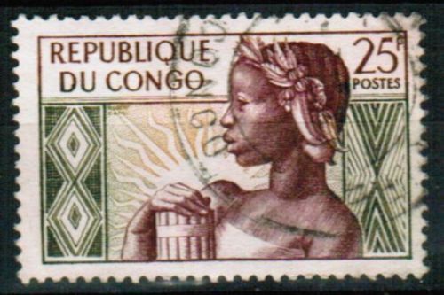 TIMBRE JEUNE CONGOLAISE 25 F 110689033422