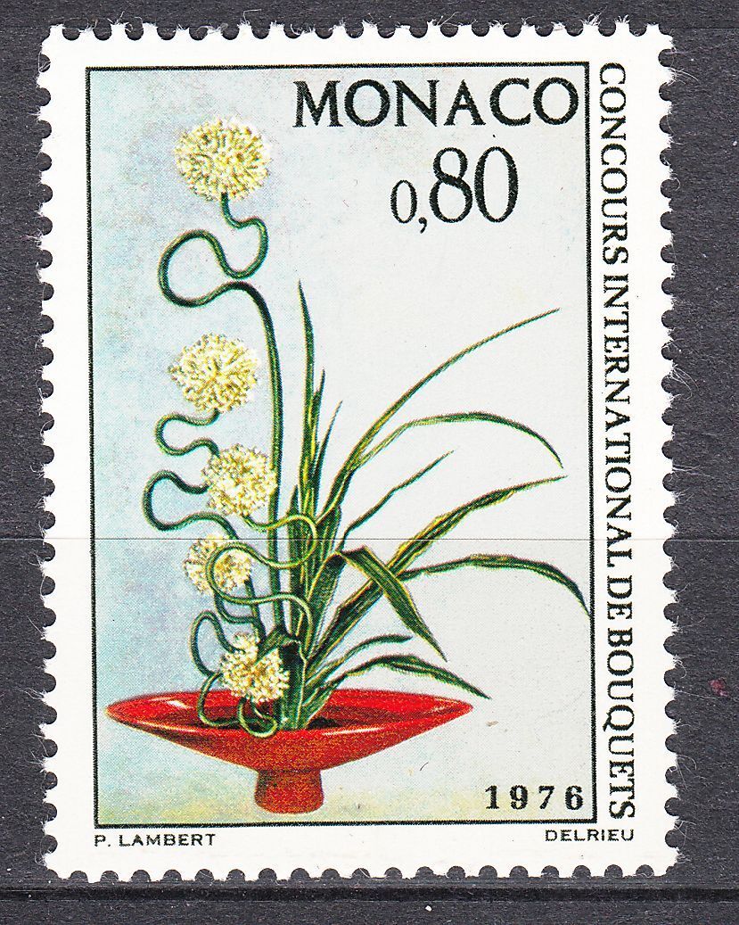 TIMBRE MONACO NEUF N 1036 FLEURS COMPOSITION JAPONAISE IKEBANA 401591142122