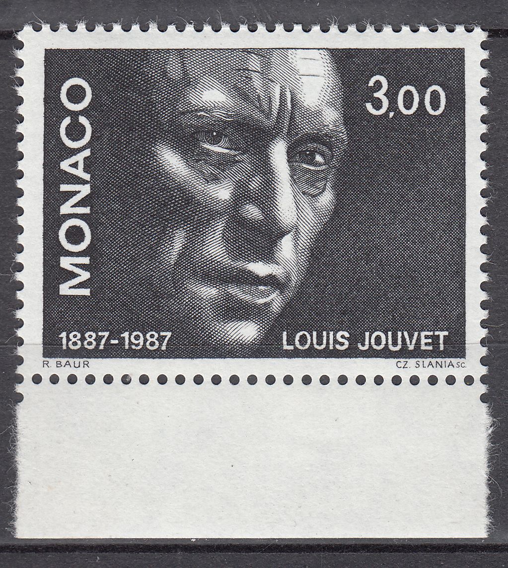 TIMBRE MONACO NEUF N 1603 LOUIS JOUVET PORTRAIT 123510088112