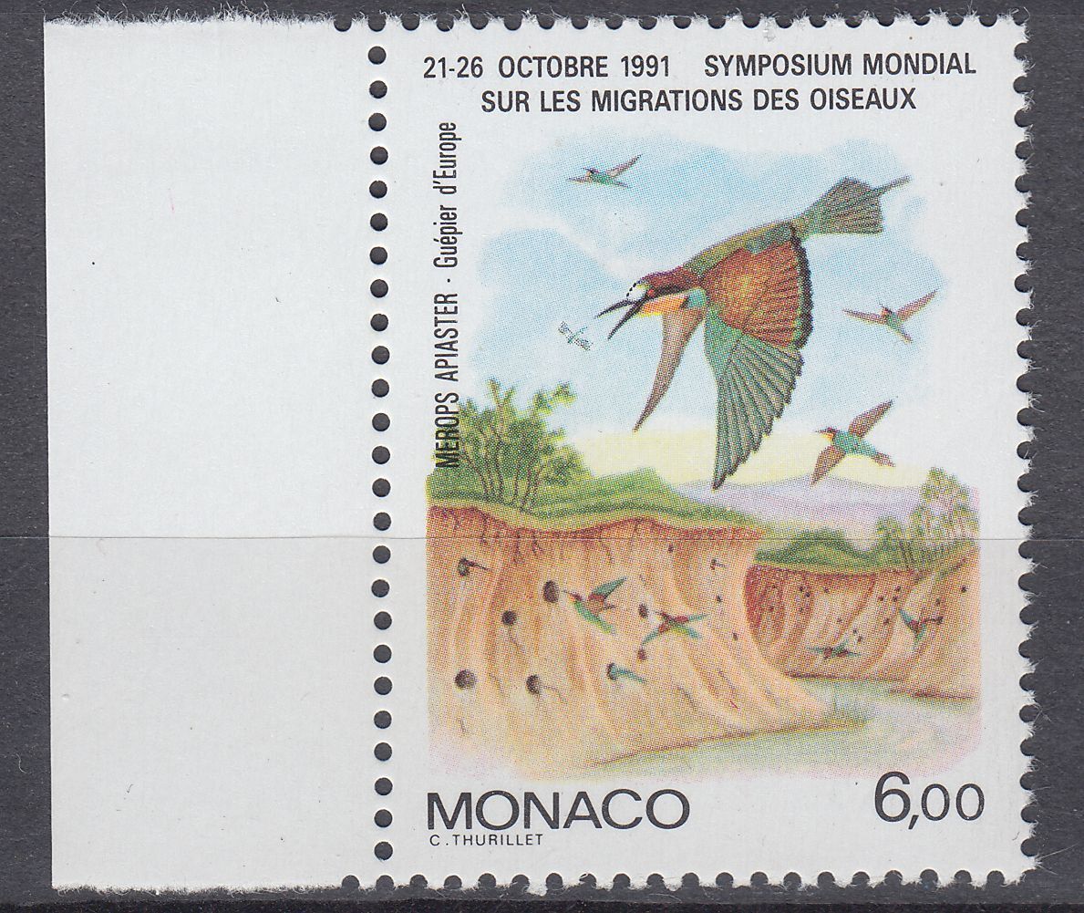 TIMBRE MONACO NEUF N 1758 OISEAU GUEPIER EUROPE 401650830552