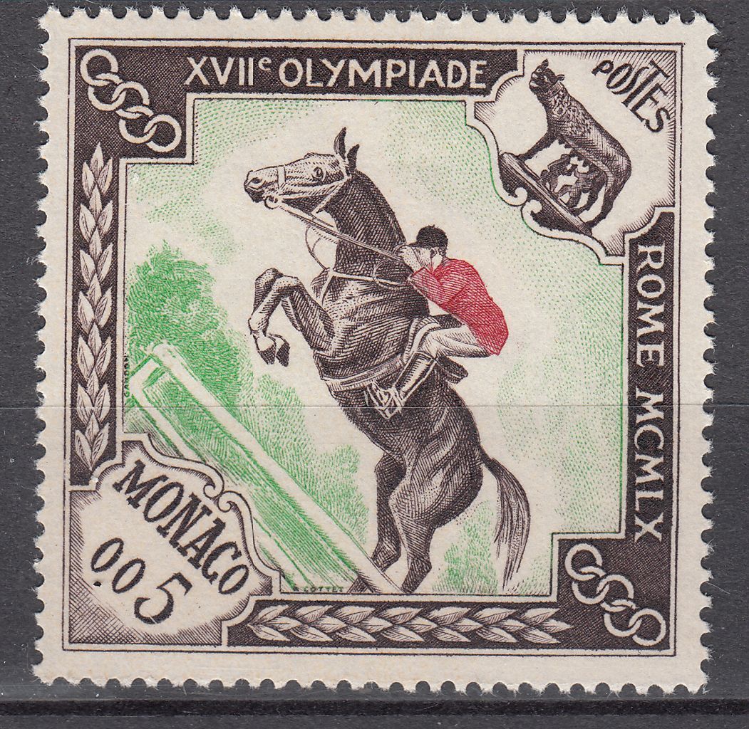 TIMBRE MONACO NEUF N 532 JO DE SQUAW ET DE ROME HIPPISME 123491488382