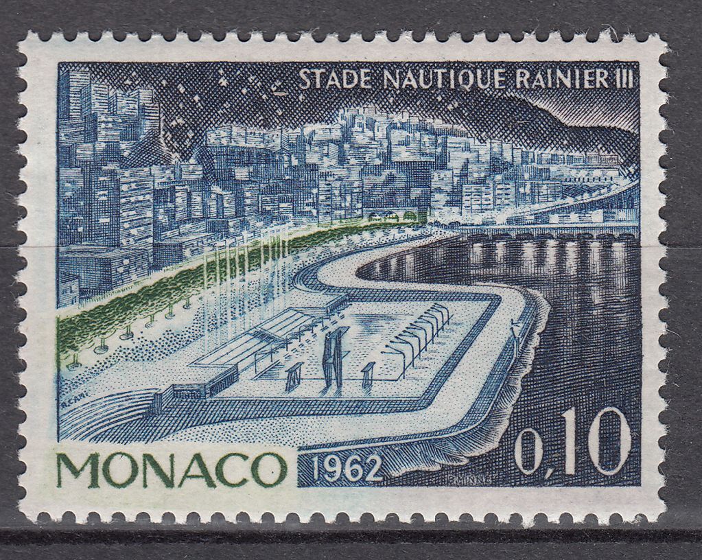 TIMBRE MONACO NEUF N 539 A FAUNE ET FLORE STADE NAUTIQUE RAINIER III 123493288892