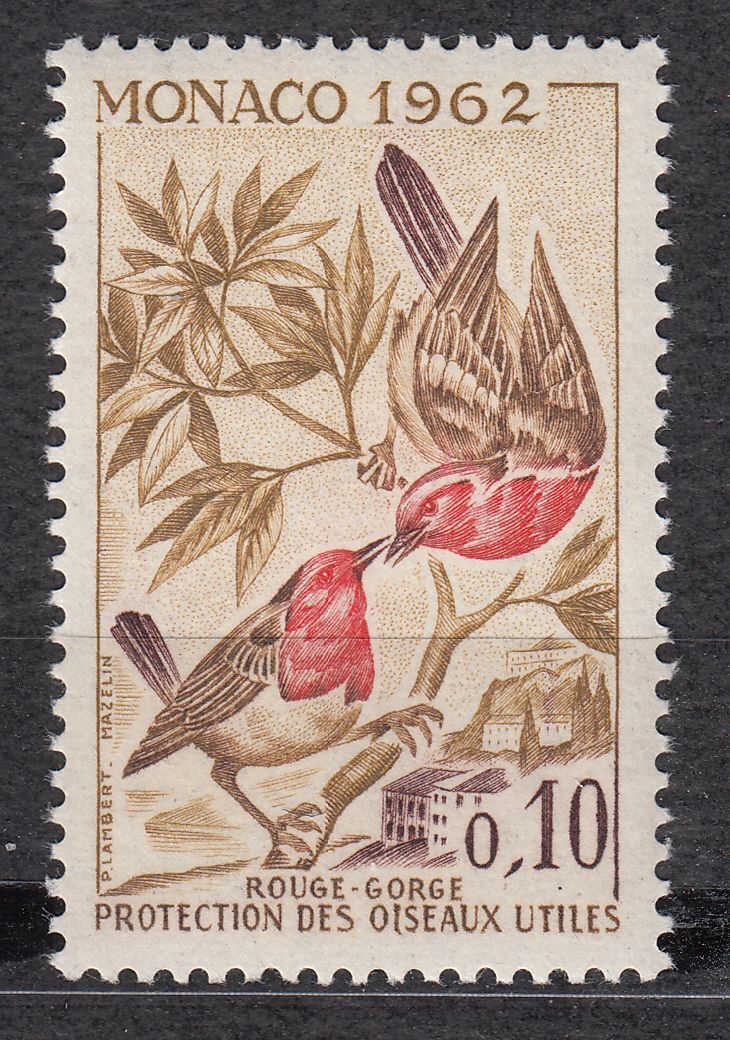 TIMBRE MONACO NEUF N 582 OISEAUX ROUGE GEORGE 123082227872