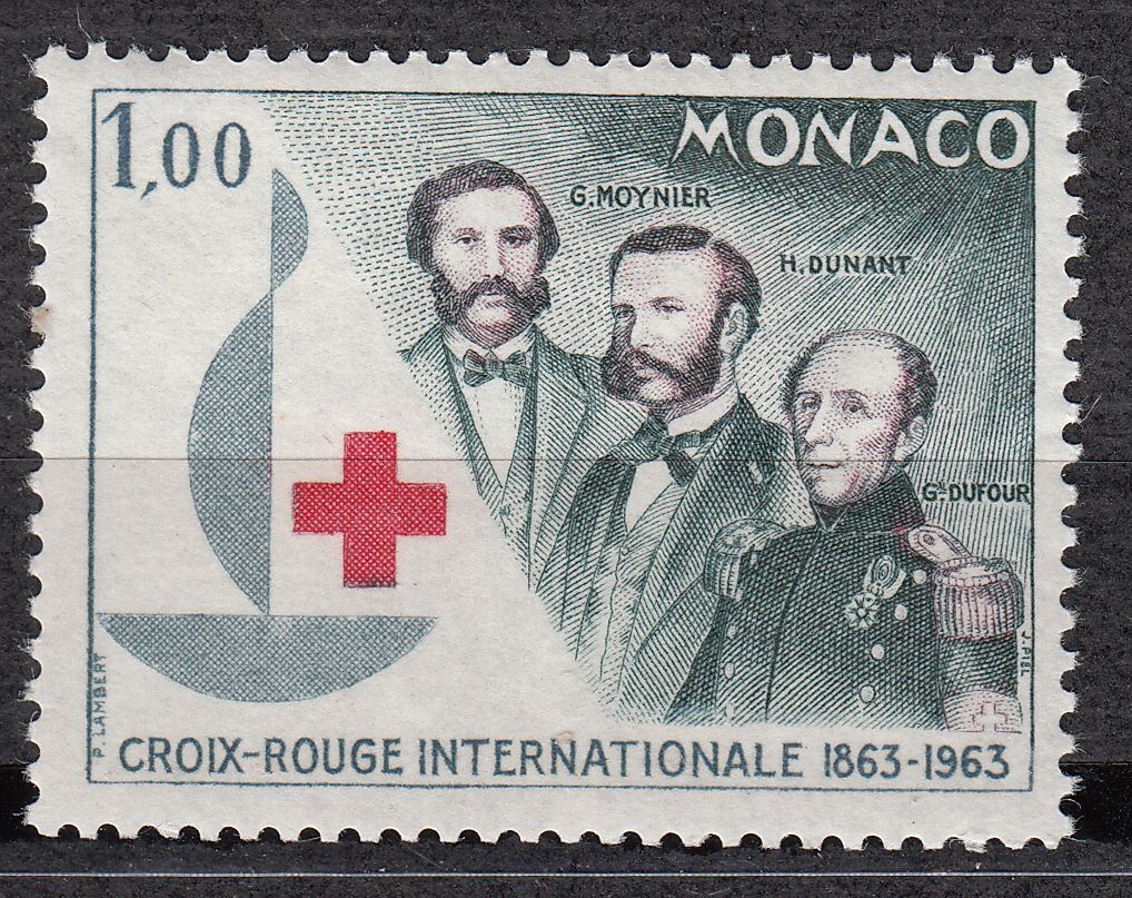 TIMBRE MONACO NEUF N 608 CROIX ROUGE CROISSANT ET LION ROUGES 123084904462