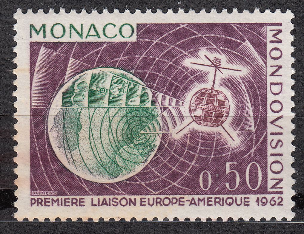 TIMBRE MONACO NEUF N 612 LIAISON TELEVISION SATELLITE TELSTAR TRANSMISSION 401525214602