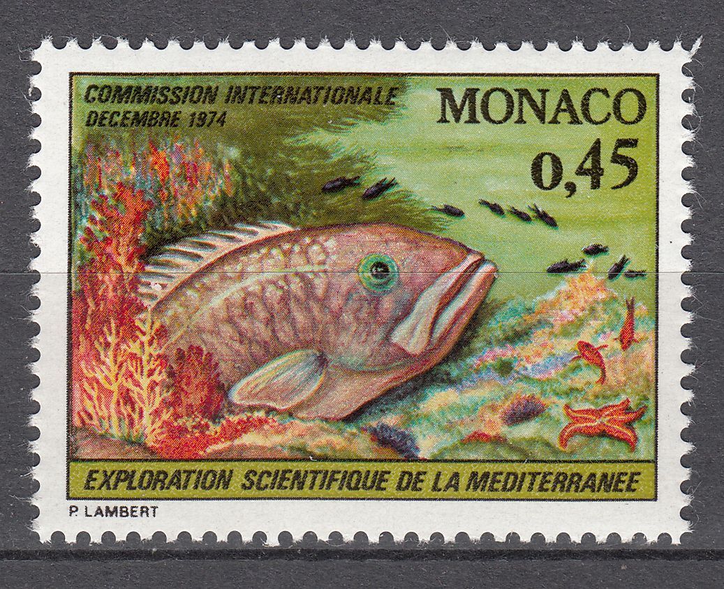 TIMBRE MONACO NEUF N 981 MISSION SCIENTIFIQUE MEDITERRANEE LE MEROU 401589861742