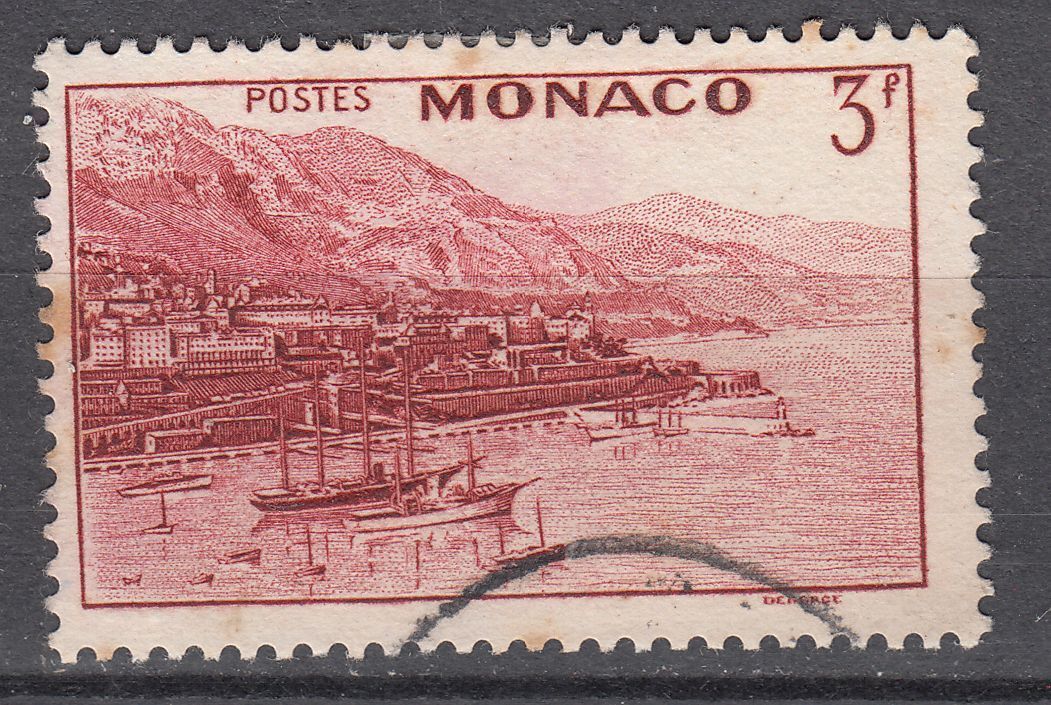 TIMBRE MONACO OBL N 180 RADE ET VUE DE MONTE CARLO 401613577972