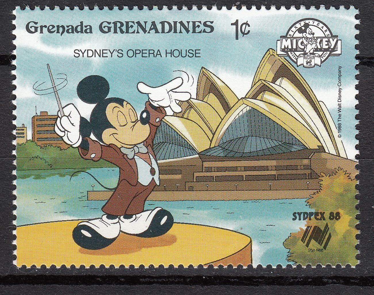 TIMBRE NEUF WALT DISNEY MICKEY SYDNEY OPERA AUSTRALIE 121915368222