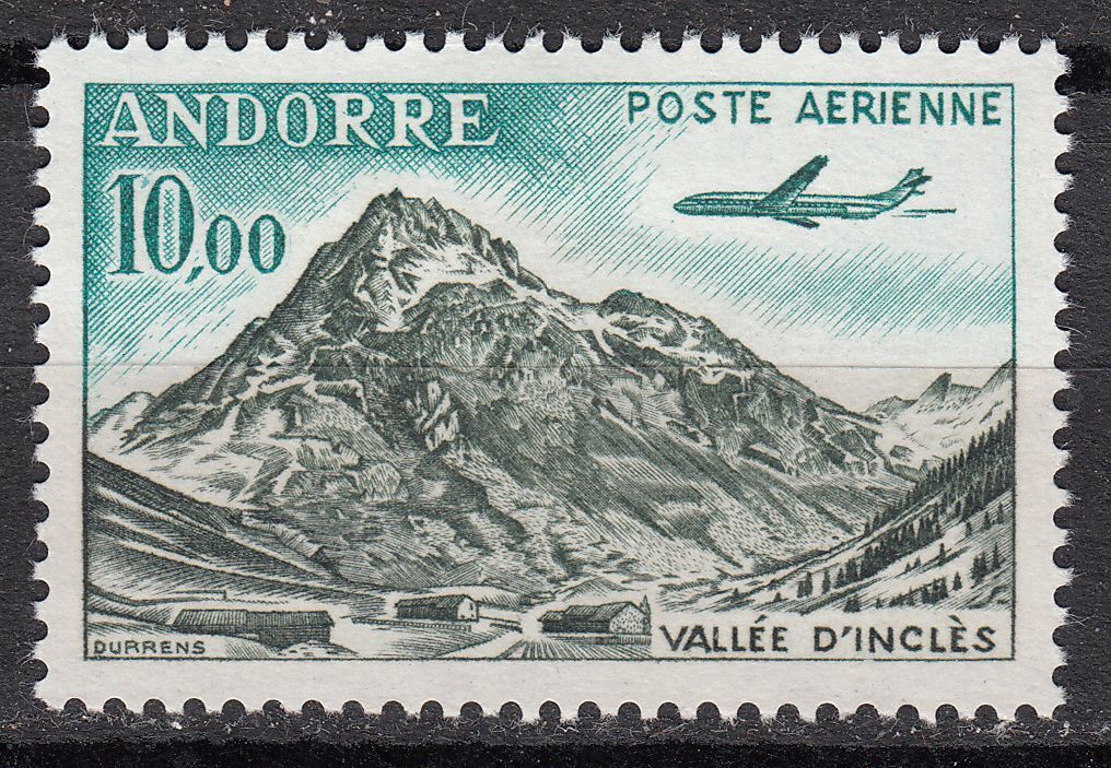 TIMBRE PA ANDORRE FRANCE NEUF N 8 AVION CARAVELLE 122254665052