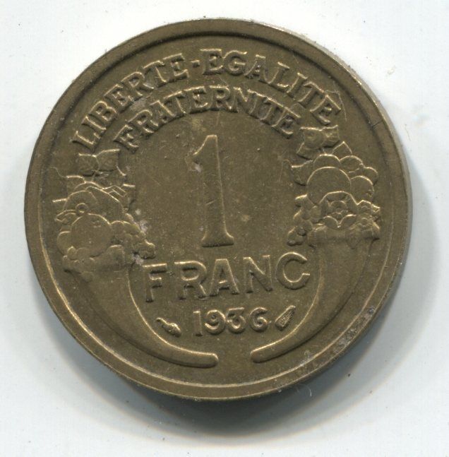 1 FRANC MORLON CUPRO ALU 1936 110875875613