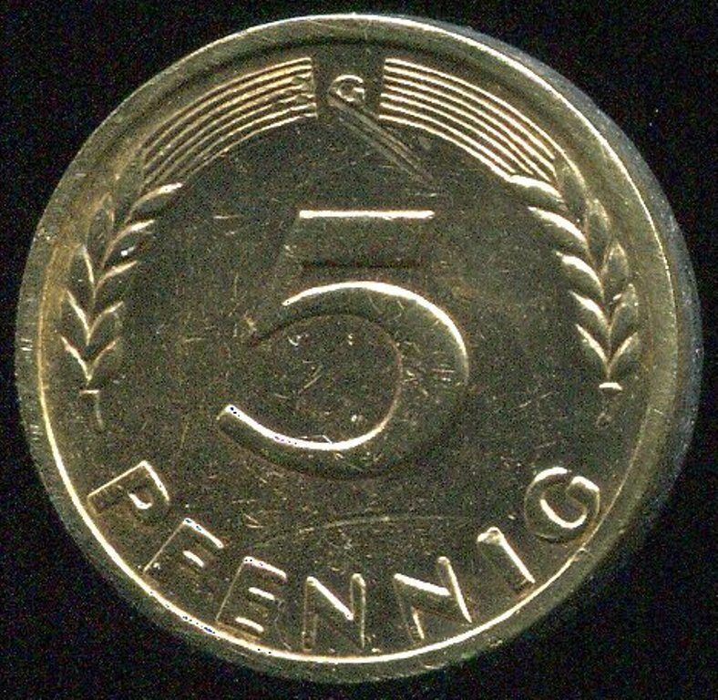 5 PFENNING 1950 G 120813325643