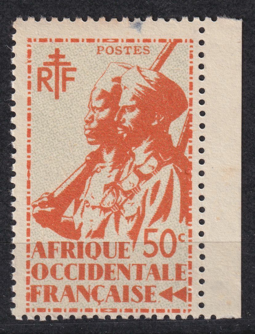 AOF TIMBRE COLONIE FRANCE NEUF N 7 TIRAILLEUR SENEGALAIS ET CAVALIER MAURE 402975510303