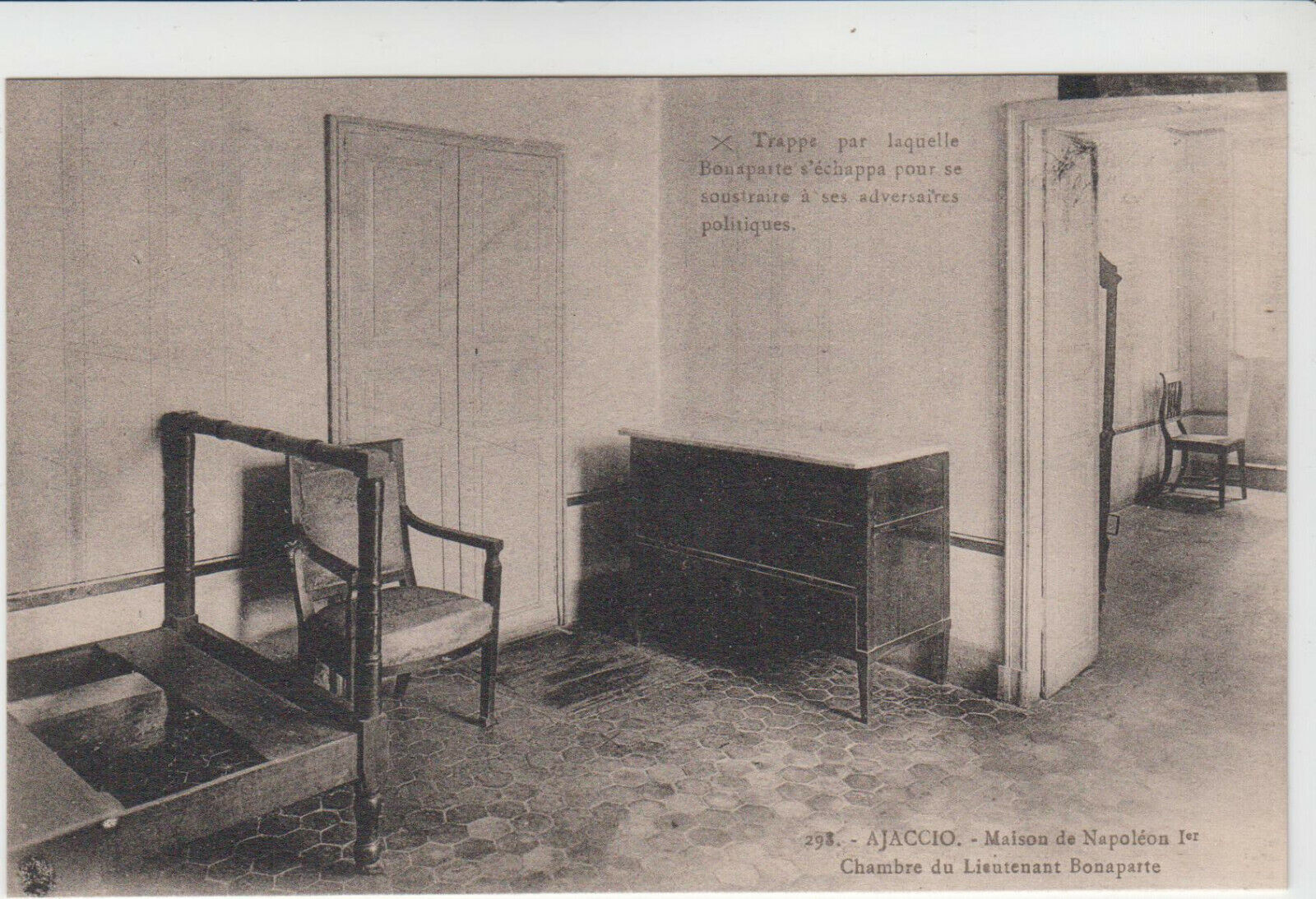 CARTE POSTALE AJACCIO MAISON DE NAPOLEON 1 CHAMBRE DU LIEUTENANT BONAPARTE 401923528723