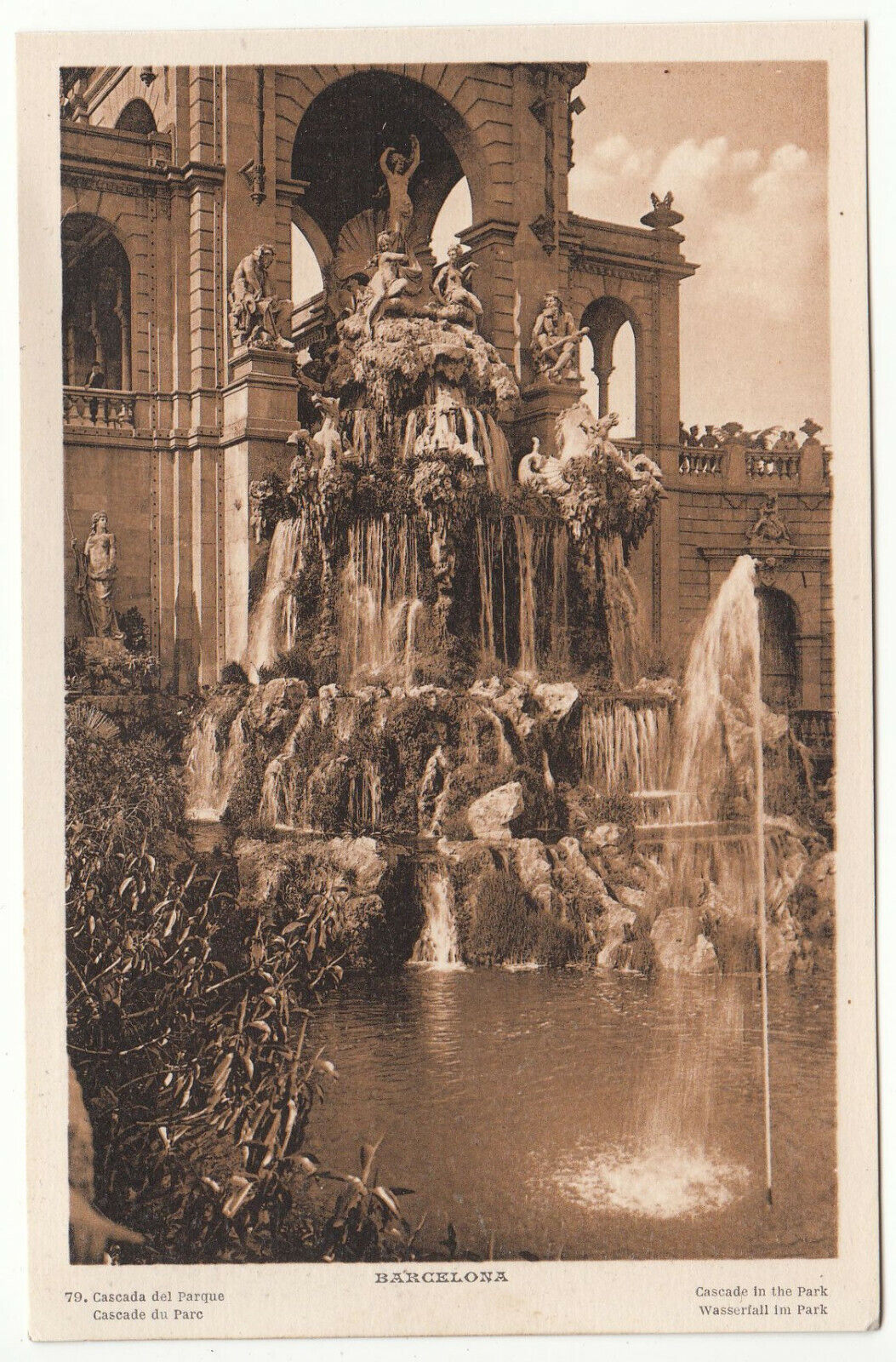 CARTE POSTALE BARCELONA CASCADA DEL PARQUE CASCADE DU PARC 124011748953