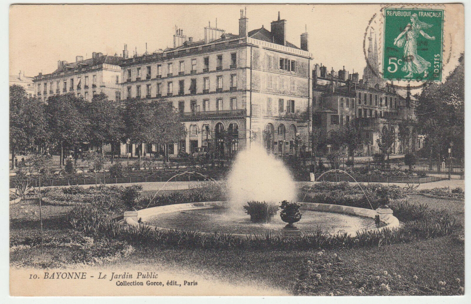 CARTE POSTALE BAYONNE LE JARDIN PUBLIC 402116793423