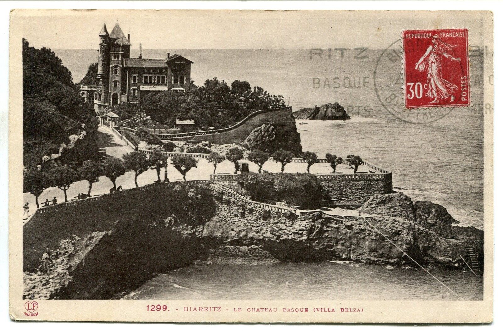 CARTE POSTALE BIARRITZ LE CHATEAU BASQUE VILLA BELZA 400682155023