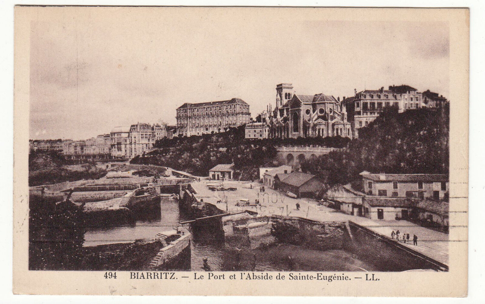 CARTE POSTALE BIARRITZ LE PORT ET LABSIDE DE SAINT EUGENIE 122371563213