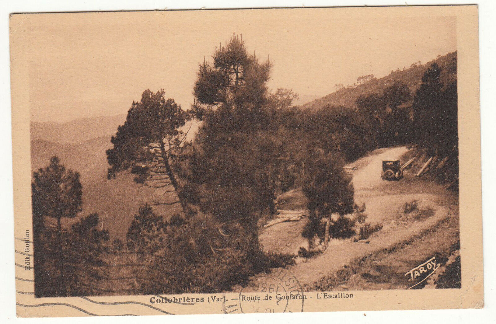 CARTE POSTALE COLLOBRIERES VAR ROUTE DE GONFARON L ESCAILLON 123904773953