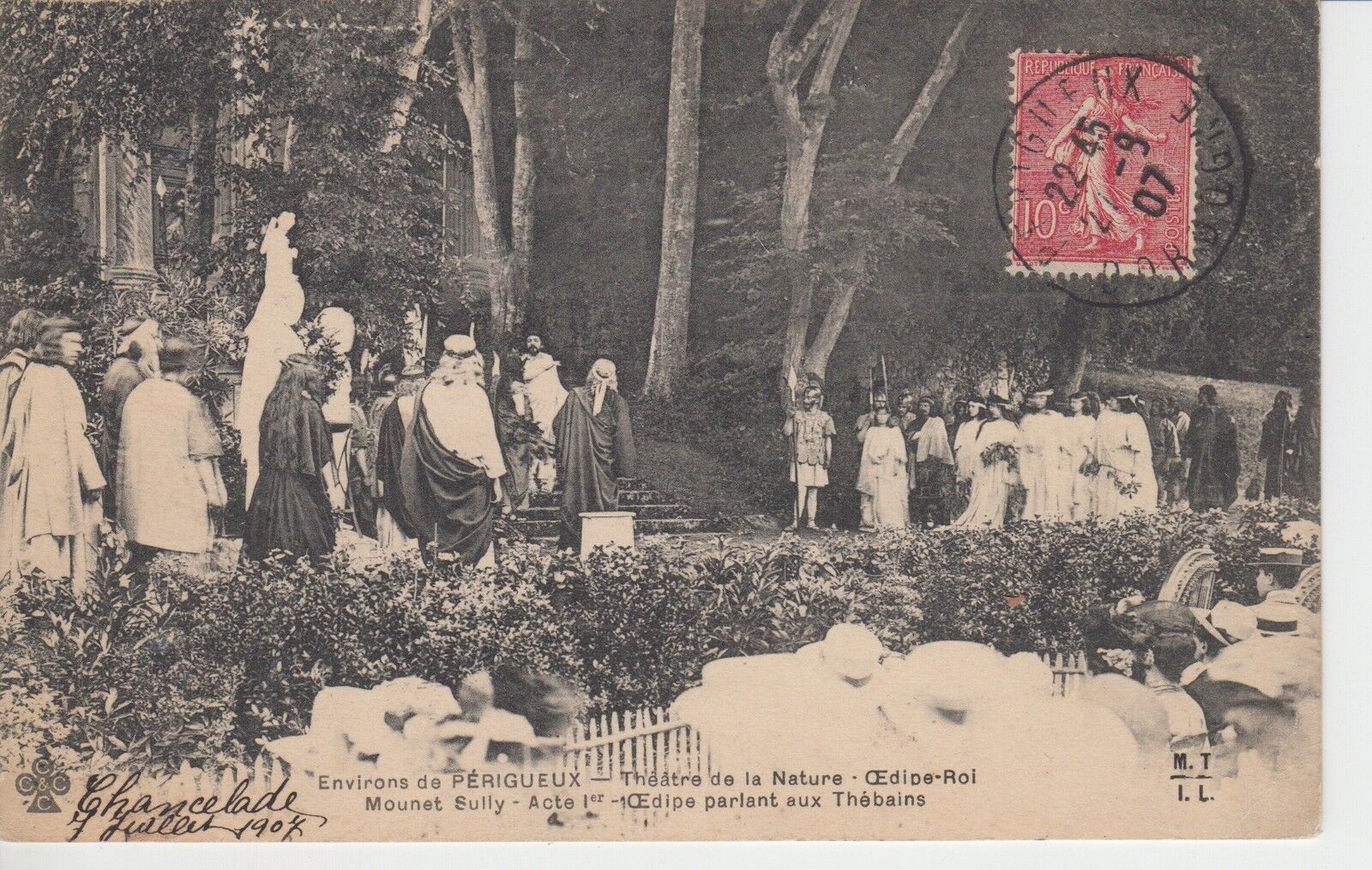 CARTE POSTALE ENVIRONS DE PERIGUEUX THEATRE DE LA NATURE OEDIPE ROI 121487291263