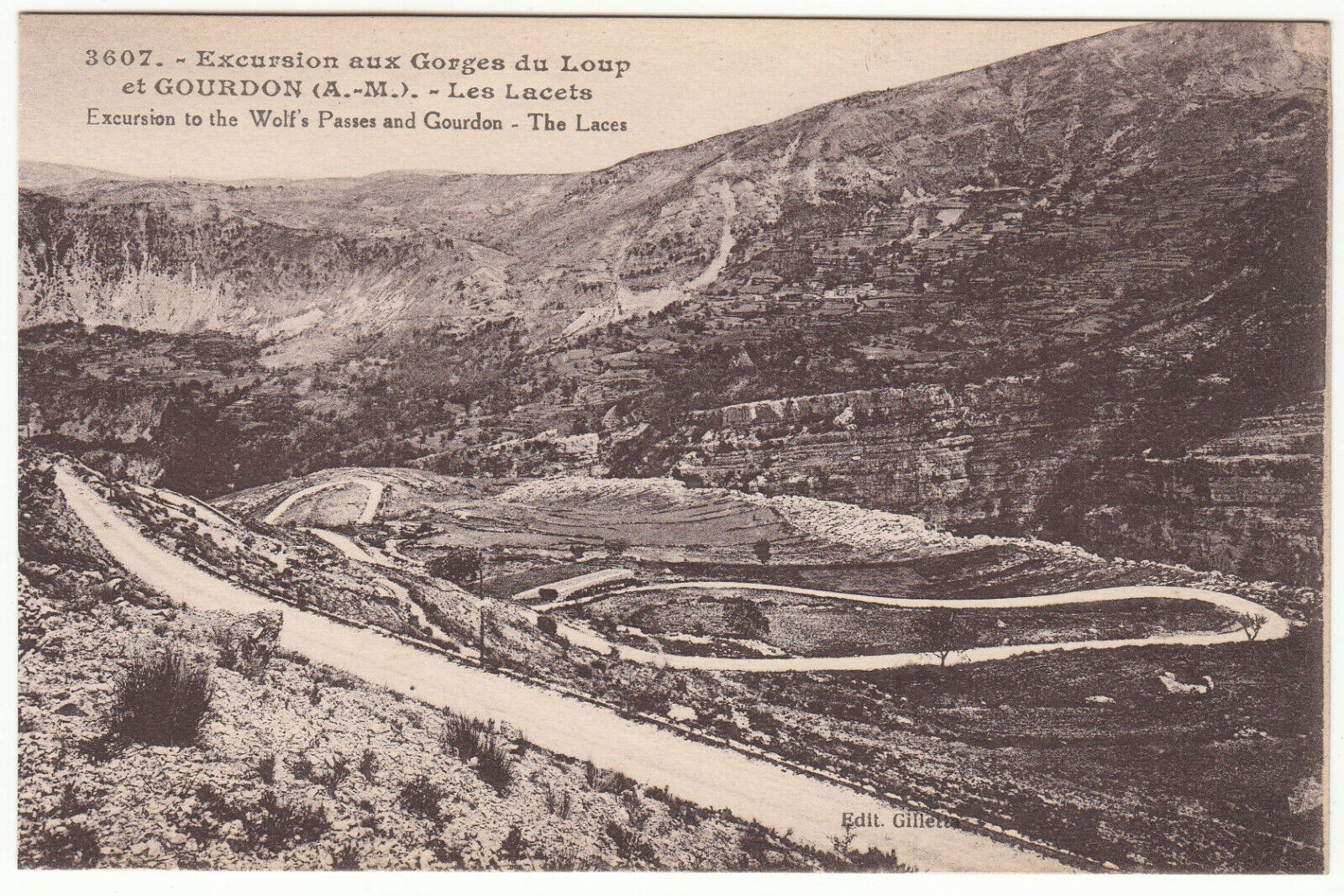 CARTE POSTALE EXCURSION AUX GORGES DU LOUP ET GOURDON LES LACETS 401953756523