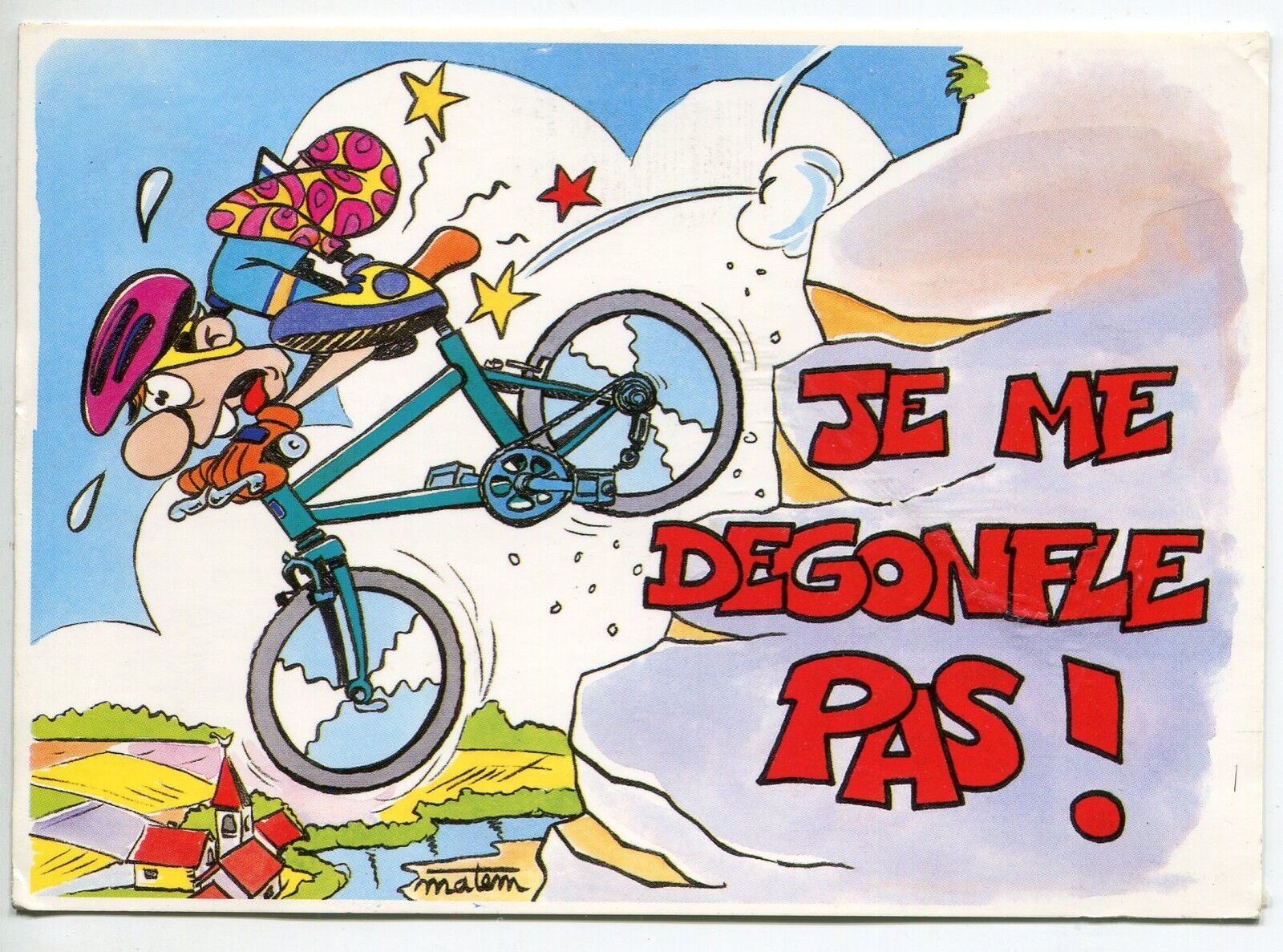 CARTE POSTALE FANTAISIE VELO CYCLES MATEM 400845894873