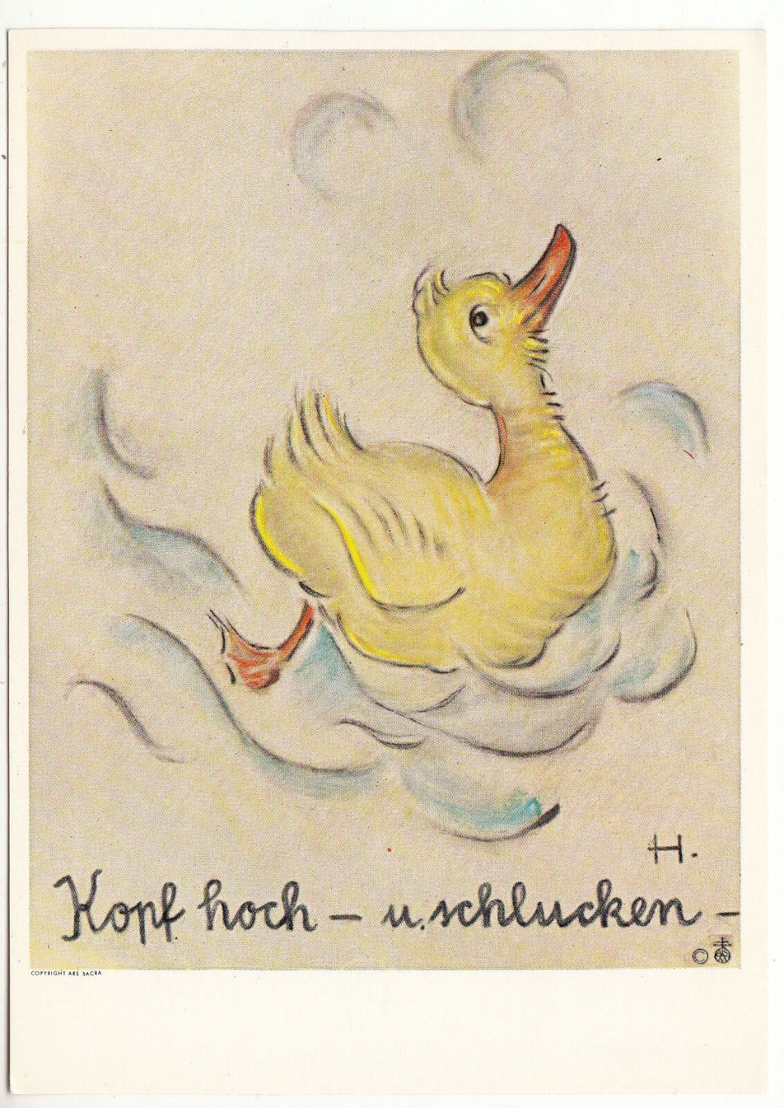 CARTE POSTALE ILLUSTRATEUR HUMMEL N 14289 CANARD 122994462003