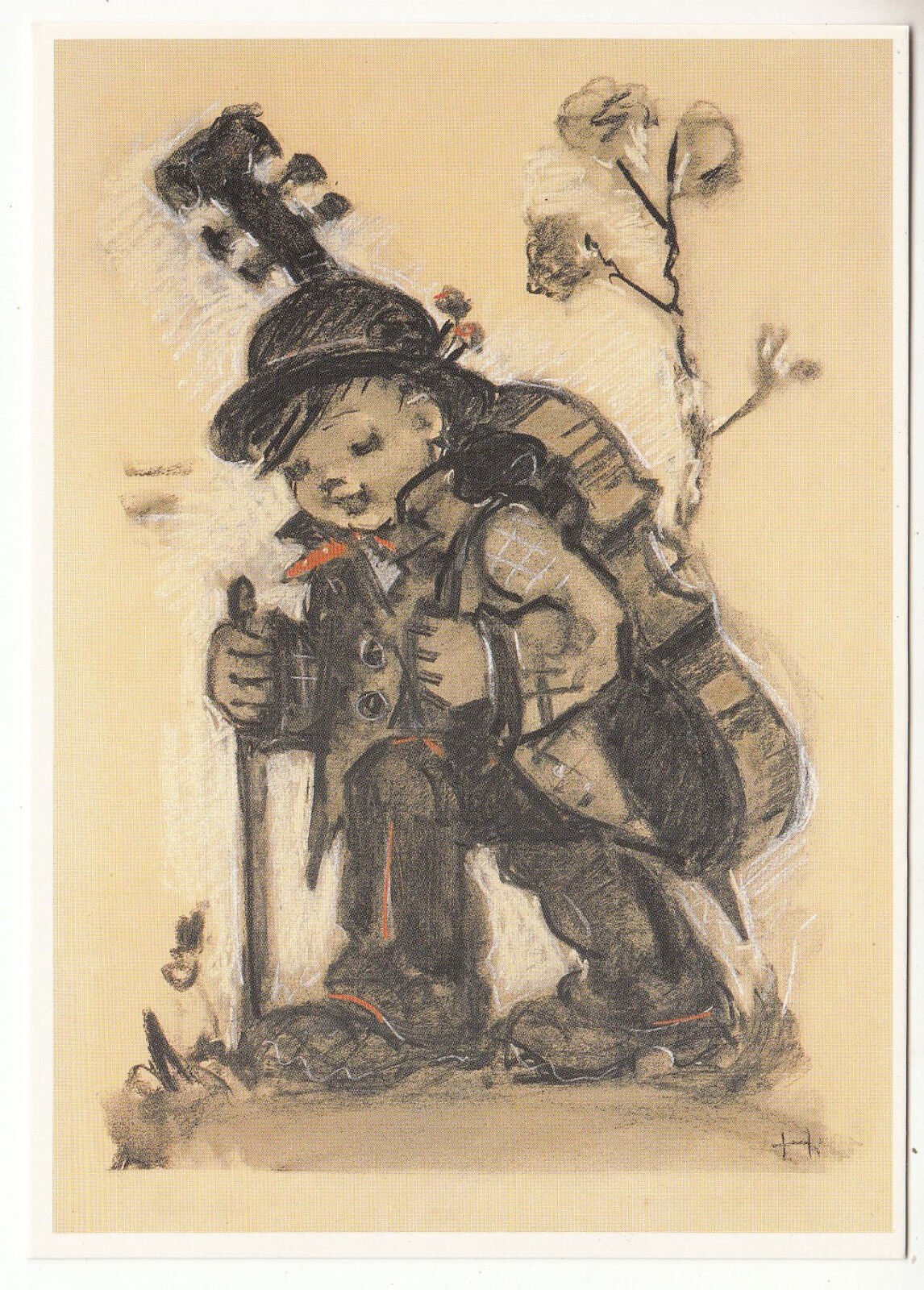 CARTE POSTALE ILLUSTRATEUR HUMMEL N 621250 DER GROSSE KONTRABASS LITTLE CELLIST 122941863813