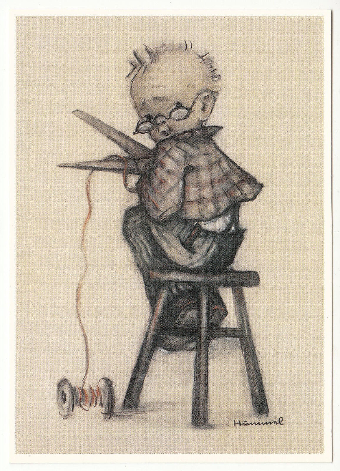 CARTE POSTALE ILLUSTRATEUR HUMMEL N° 62.1258 SCHNEIDERLEIN THE LITTLE TAILOR