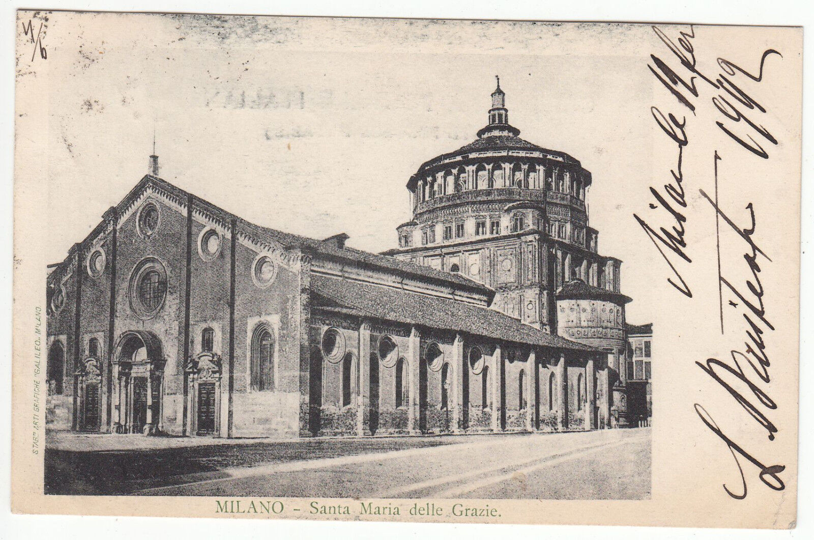 CARTE POSTALE ITALIE MILANO SANTA MARIA DELLE GRAZIE 401241222043