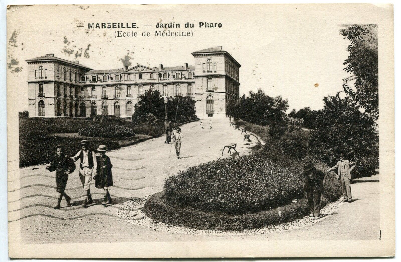 CARTE POSTALE MARSEILLE JARDIN DU PHARO ECOLE DE MEDECINE 400856754173