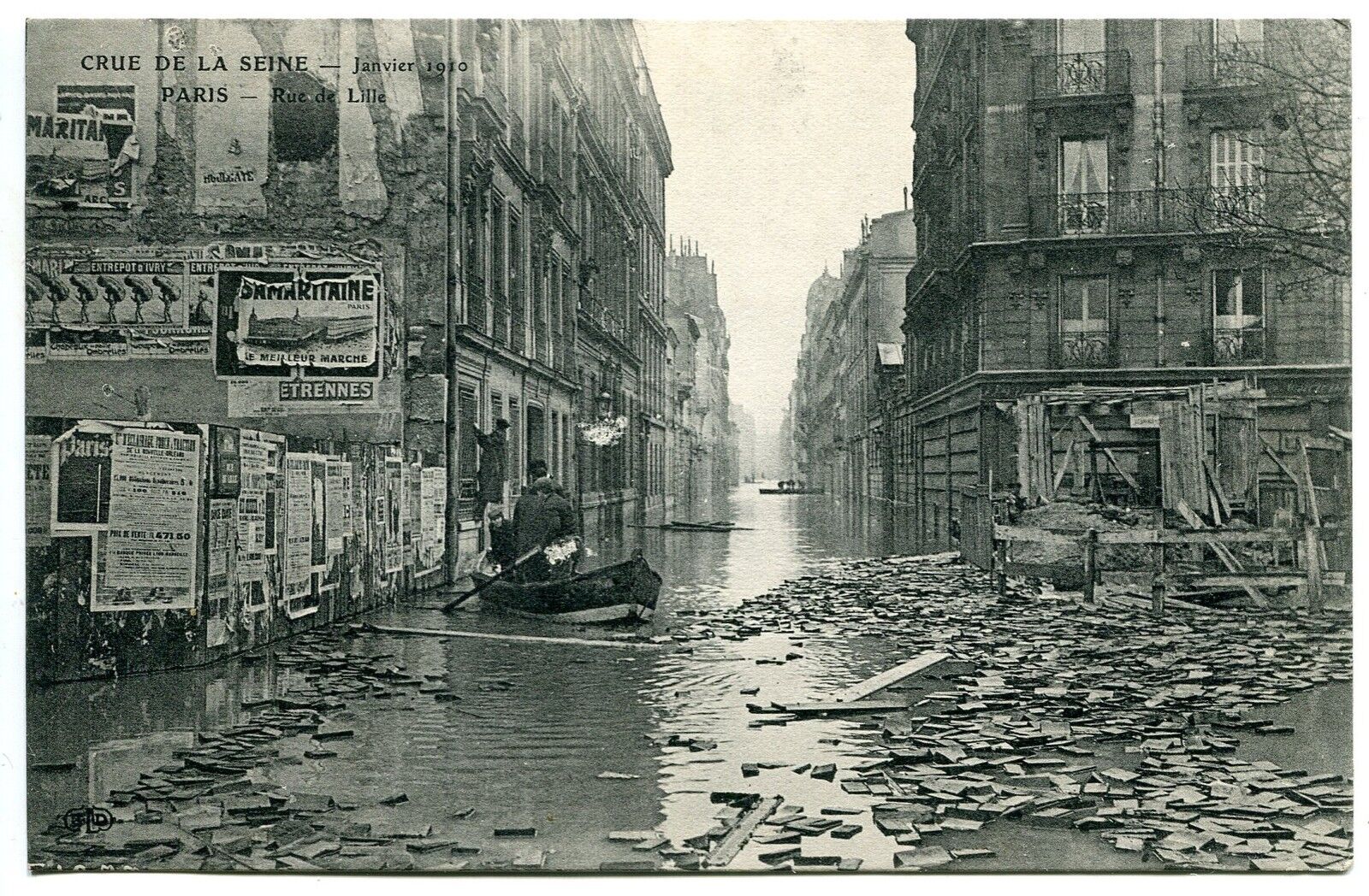 CARTE POSTALE PARIS CRUE DE LA SEINE 011910 RUE DE LILLE 400736711203