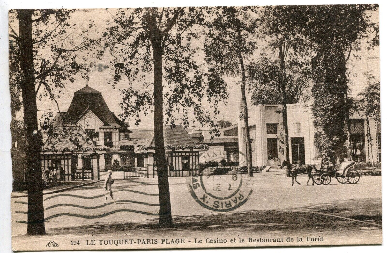 CARTE POSTALE PARIS LE TOUQUET PLAGE LE CASINO ET LE RESTAURANT DE LA FORET 121549104353