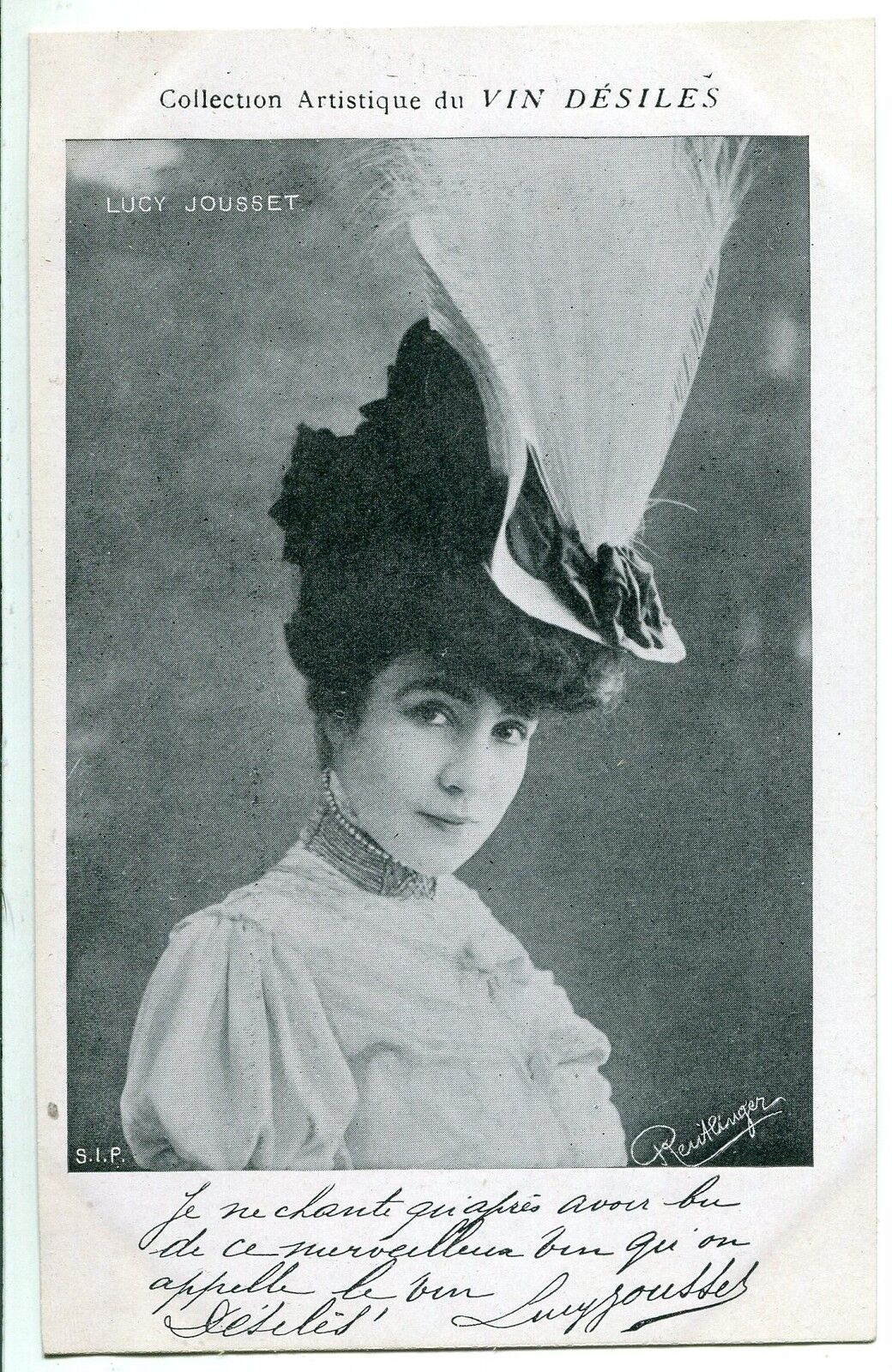 CARTE POSTALE PHOTO PERSONNALITE LUCIE JOUSSET 121491899483