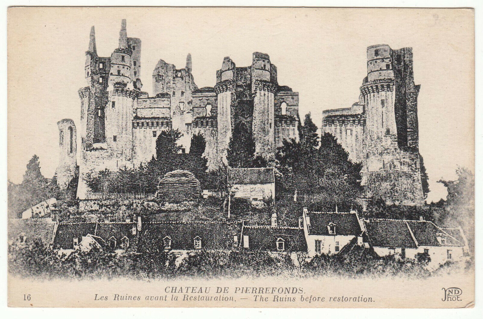 CARTE POSTALE PIERREFONDS LE CHATEAU LES RUINES 123977548723