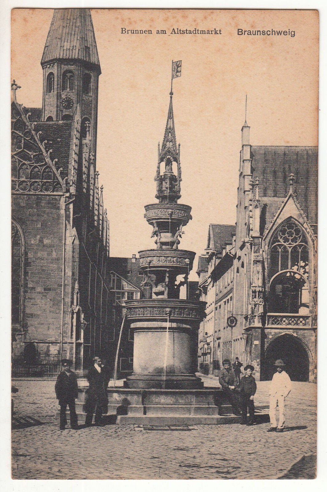 CARTE POSTALE POFTKARTE ALLEMAGNE BRAUNSCHWEIG BRUNNEN AM ALSTADTMARKT 123467041953