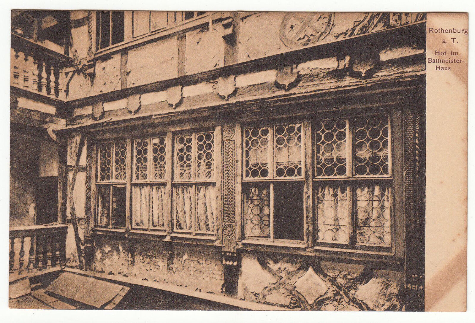 CARTE POSTALE POFTKARTE ALLEMAGNE ROTHENBURG HOF IM BAUMEISTER HAUS 401624102223