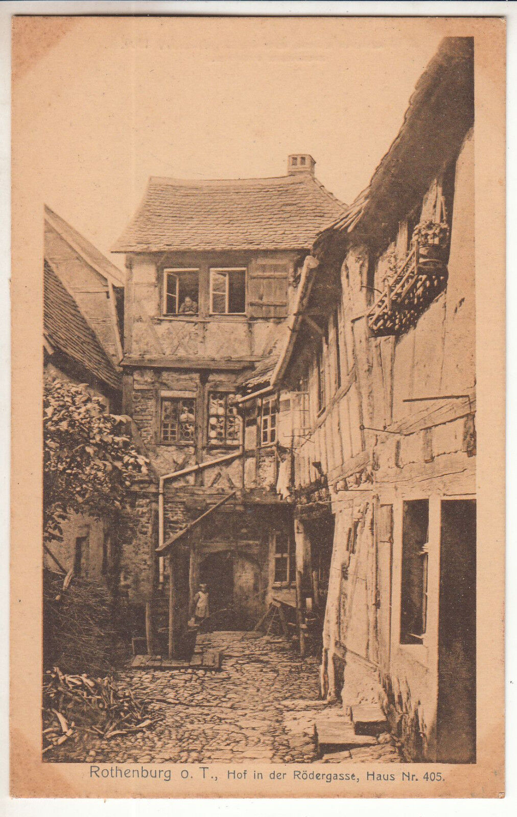 CARTE POSTALE POFTKARTE ALLEMAGNE ROTHENBURG O T HOF IN DER RODERGASSE HAUSS 123450214853