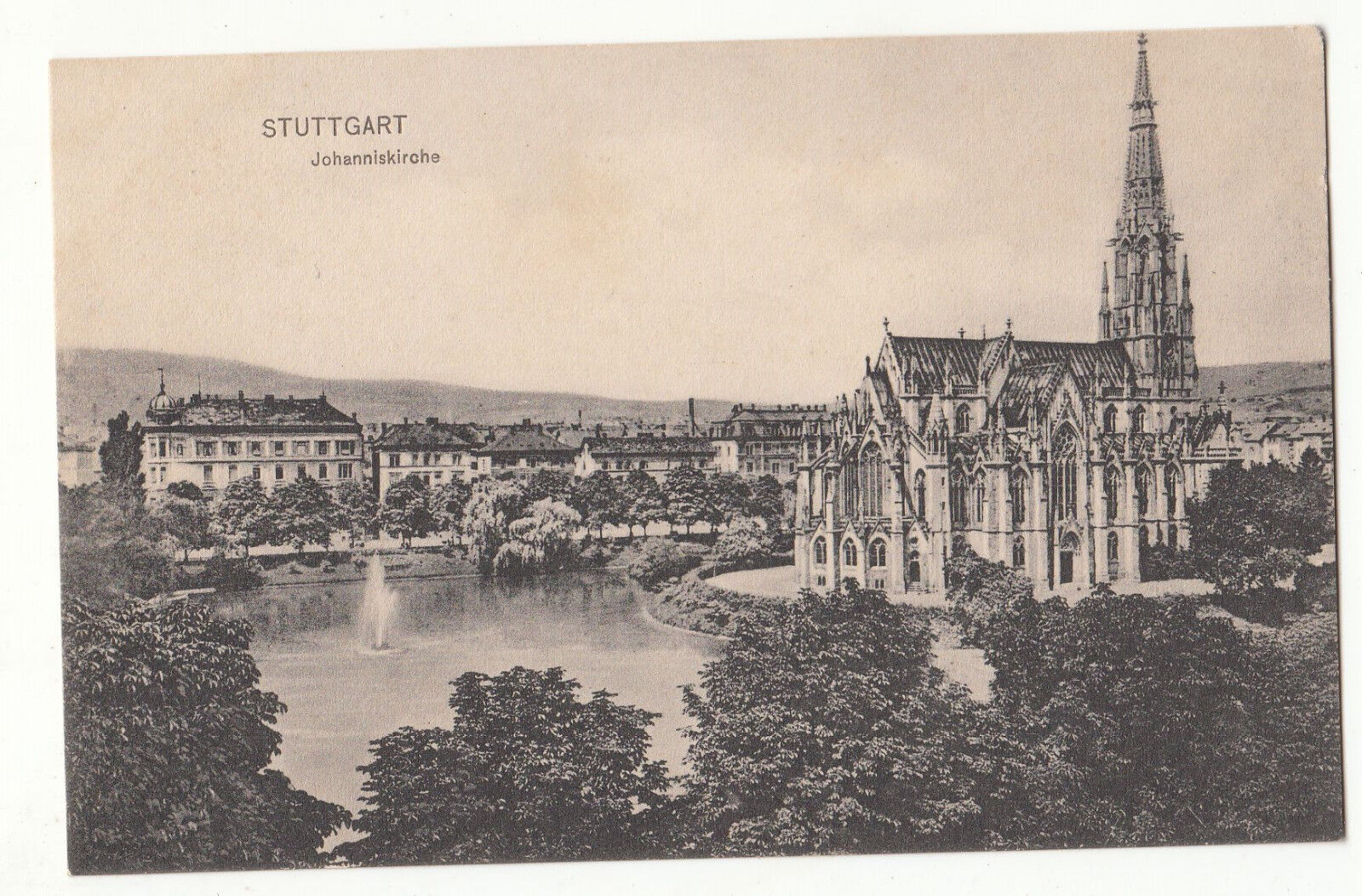 CARTE POSTALE POFTKARTE ALLEMAGNE STUTTGART JOHANNISKIRCHE 123485837493