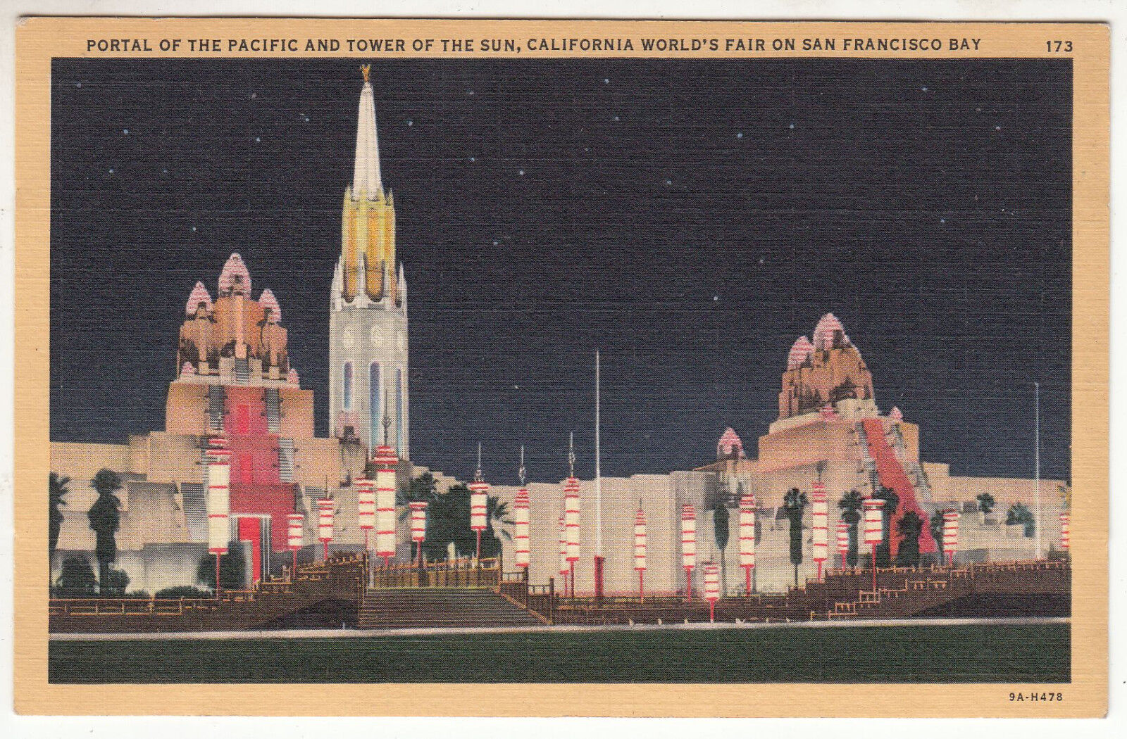 CARTE POSTALE PORTAL OF THE PACIFIC AND TOWER OF THE SUN ON SAN FRANCISCO BAY 122614579813